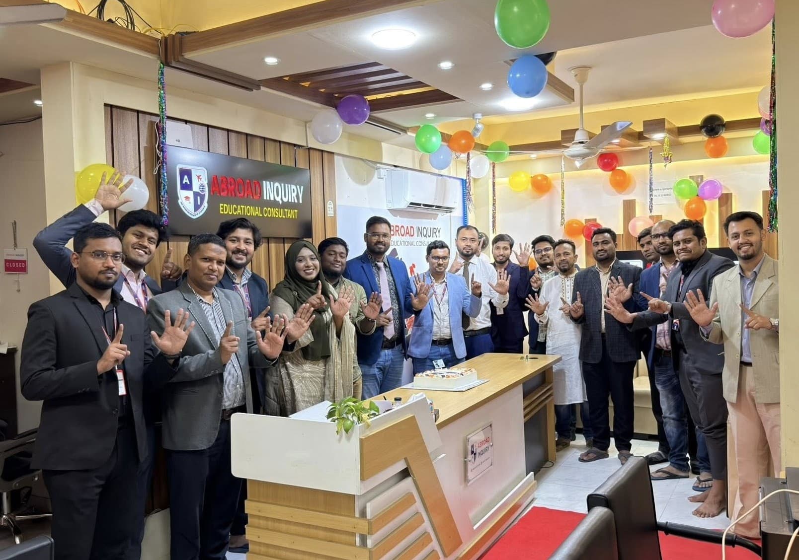 Abroad Inquiry team celebration